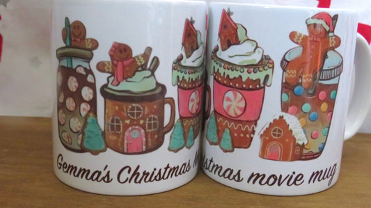 Christmas mugs, personalised, Christmas movie mug