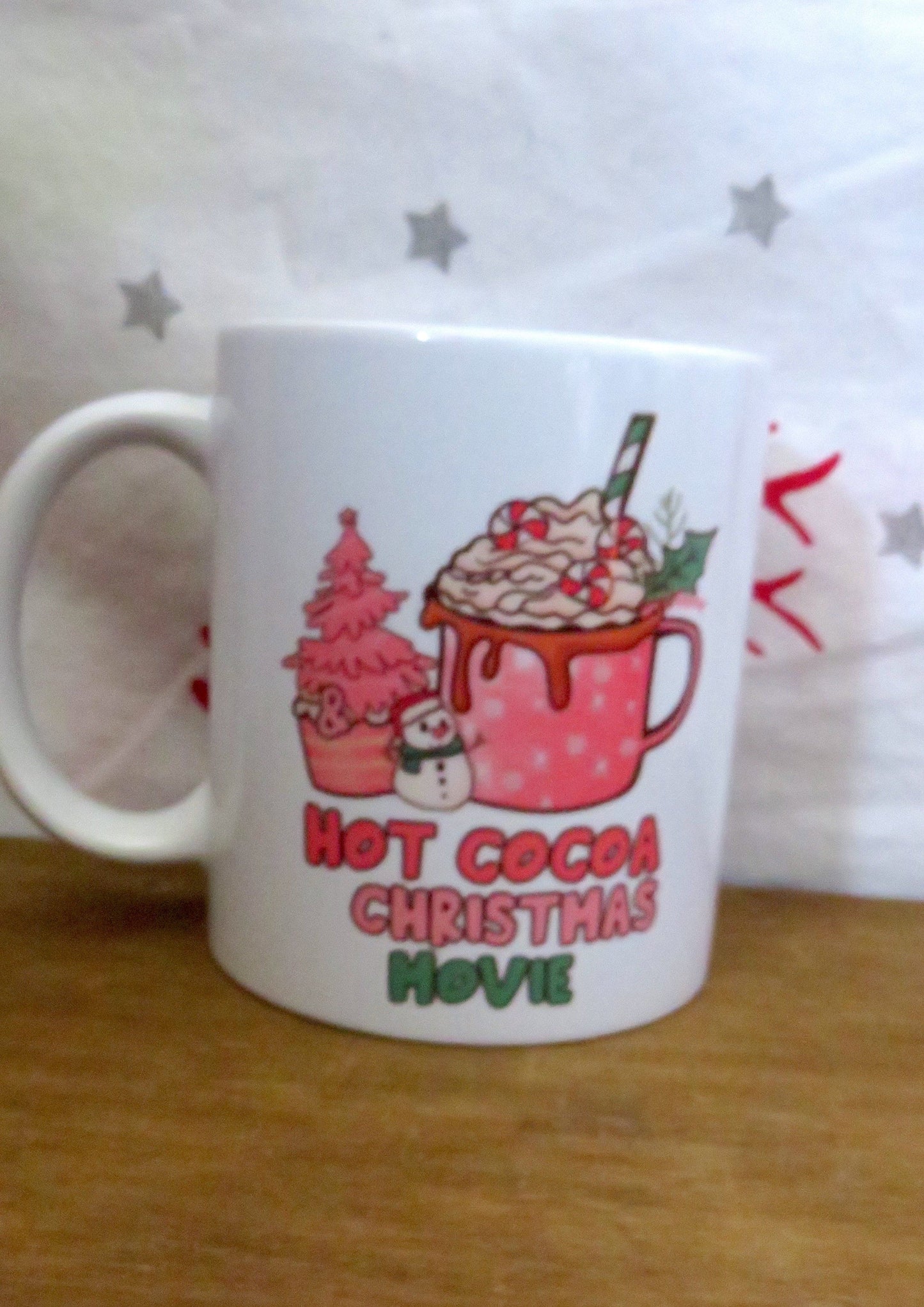 Christmas mugs, personalised, Christmas movie mug, hot cocoa