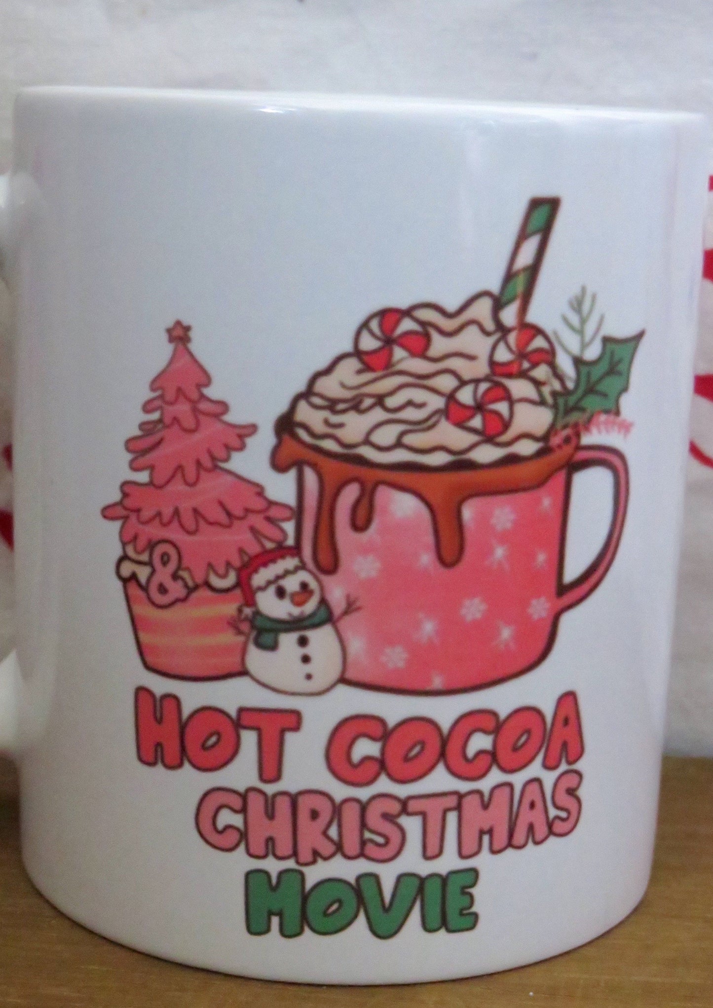 Christmas mugs, personalised, Christmas movie mug, hot cocoa