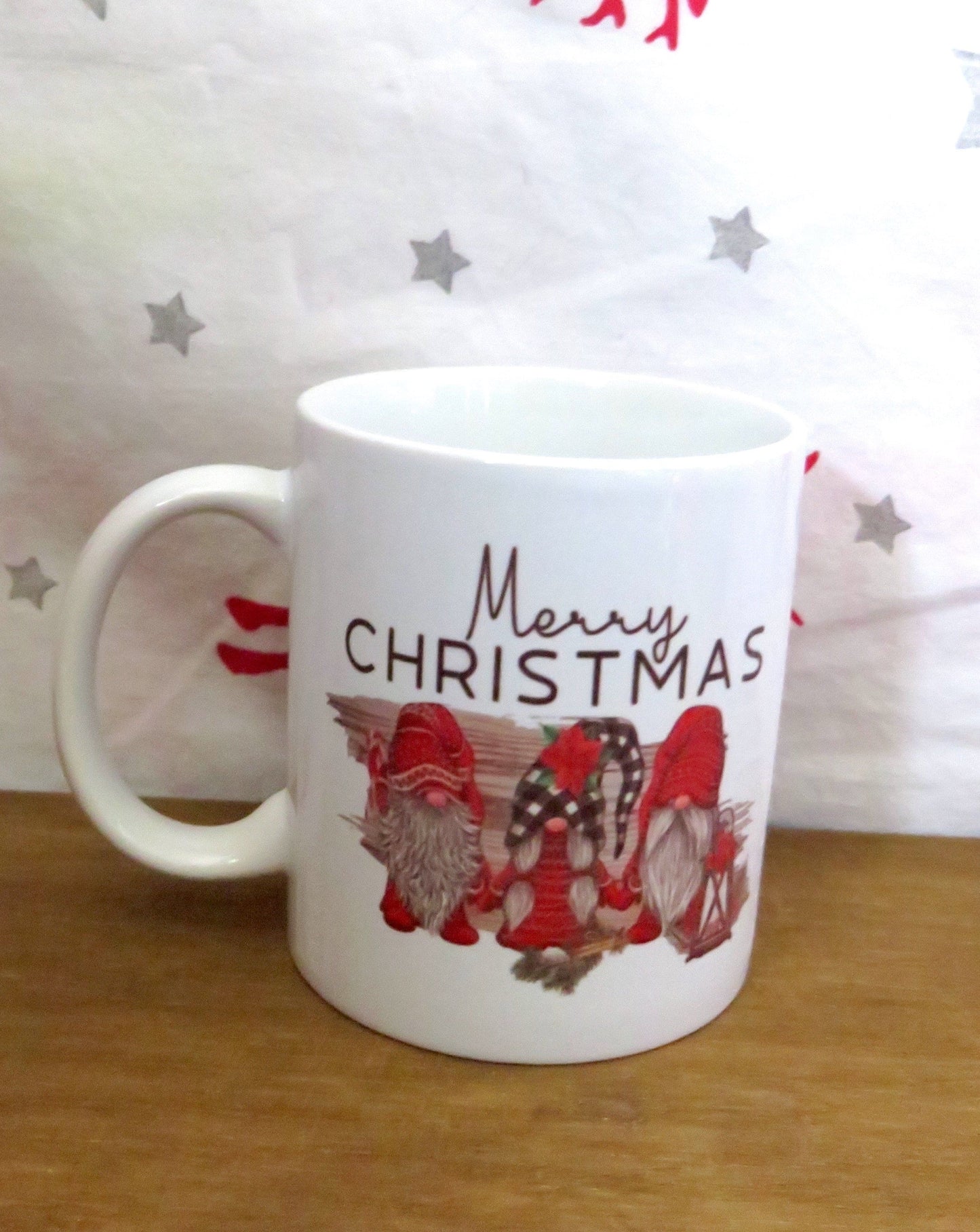 Christmas mugs, personalised, Christmas movie mug, gnomes, gonk