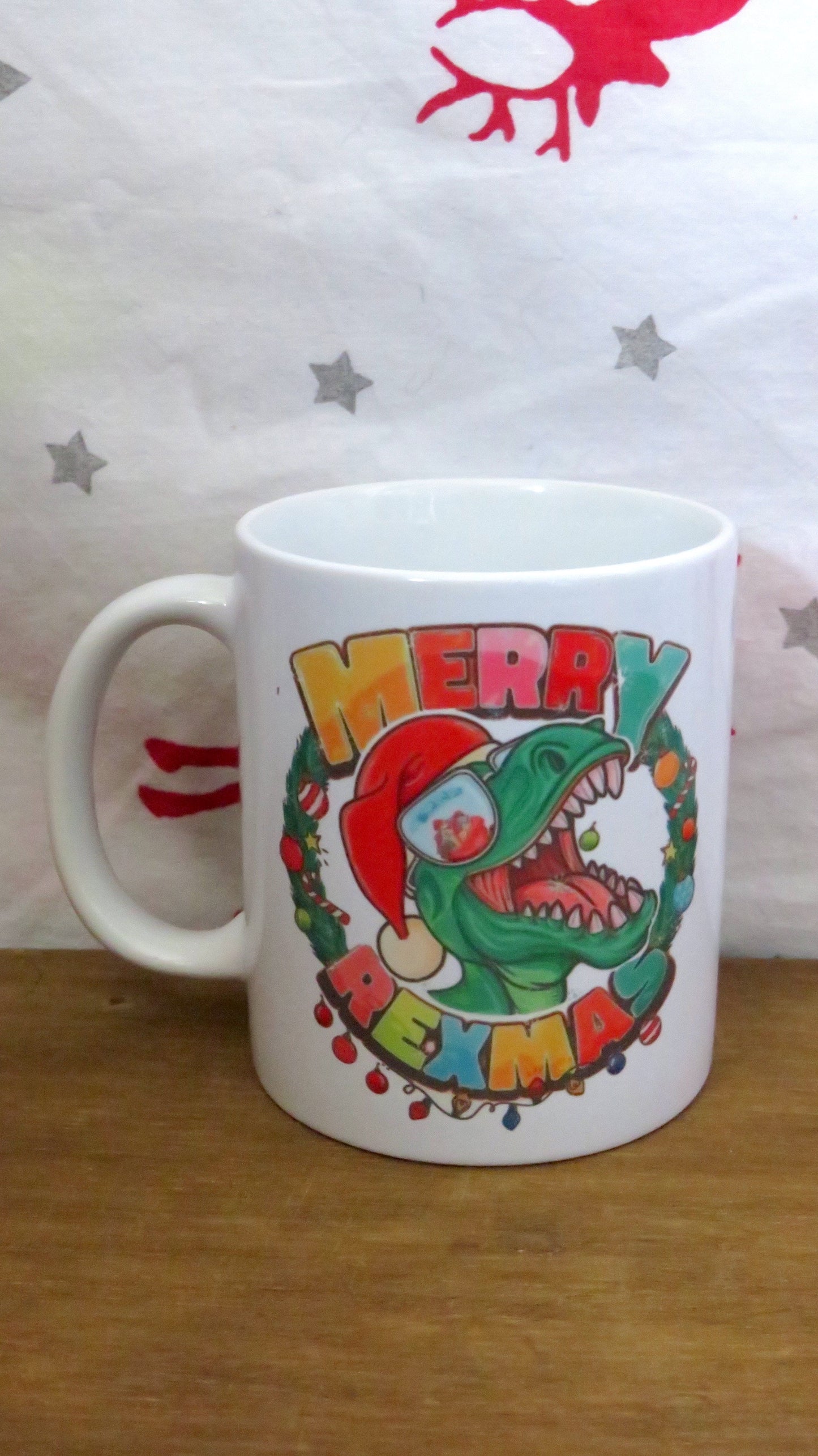 Christmas mugs, personalised, Christmas movie mug, Merry rexmas