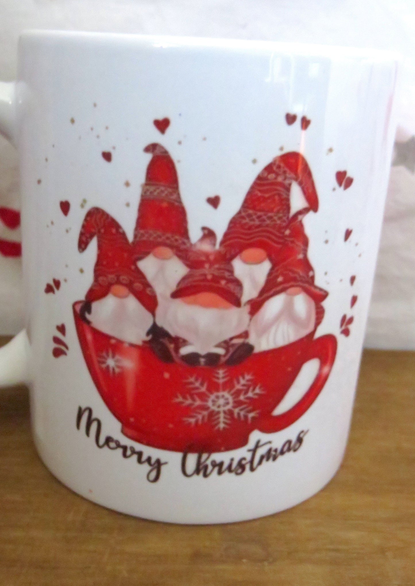 Christmas mugs, personalised, Christmas movie mug, Gnomies/gonk cup