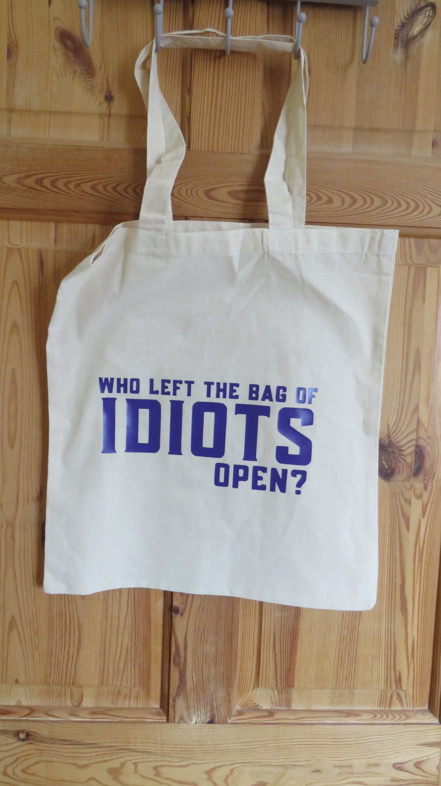 Natural Cotton Shopping Tote Bags personalised, funny and reusable.