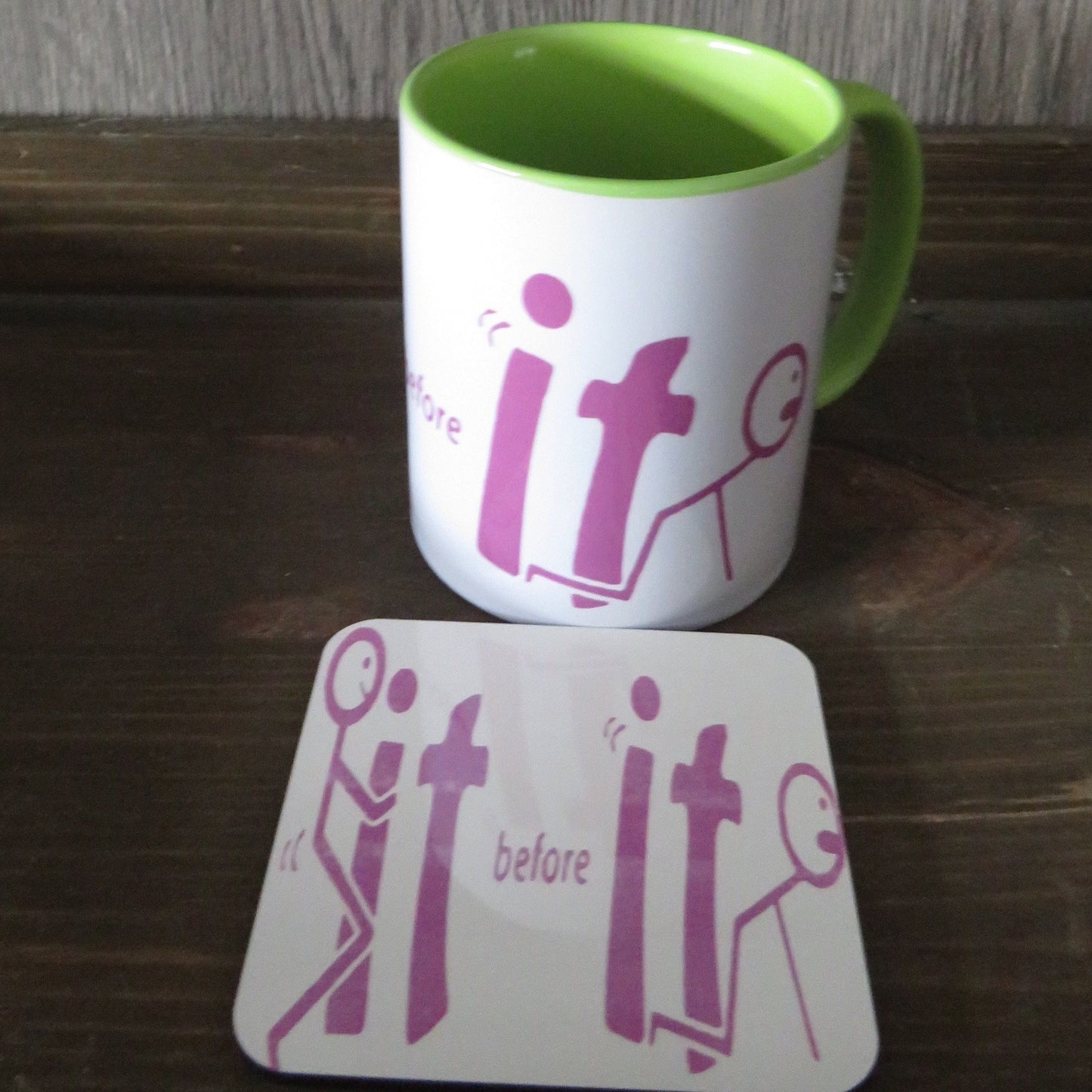 mug set with funny saying F*ck it mug and coaster, novelty set