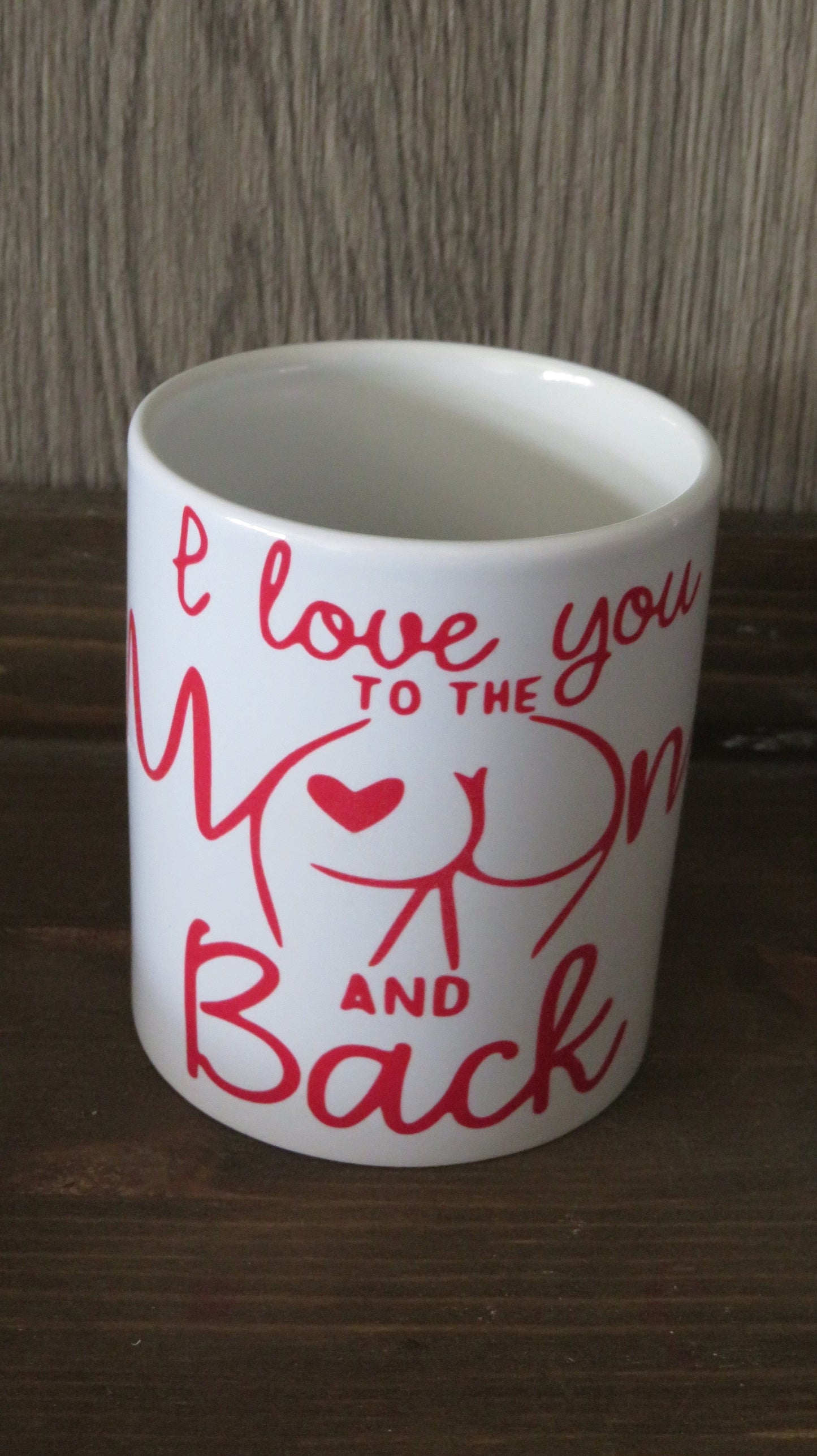 I love you to the moon and back mug and coaster